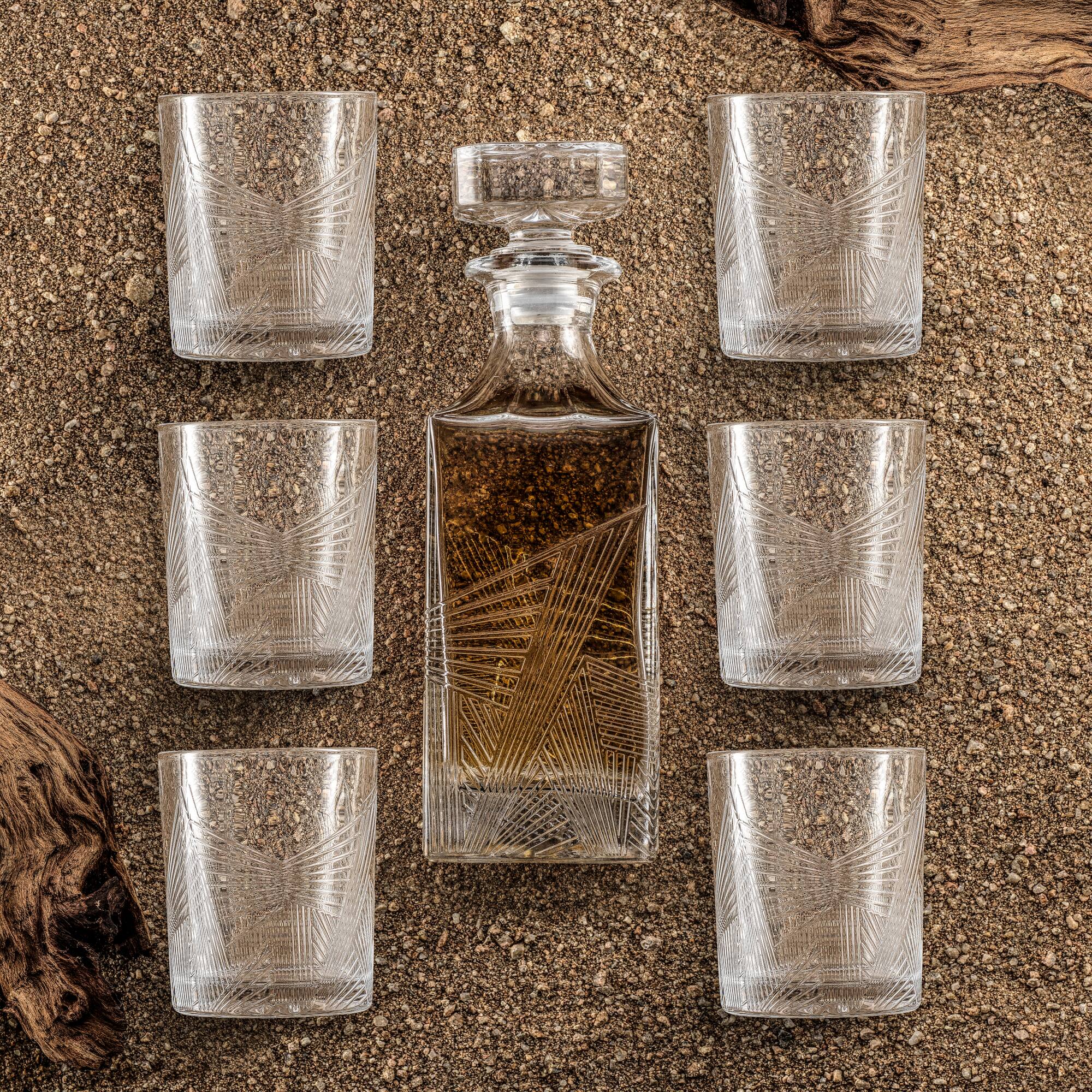 JoyJolt® Gatsby Art Deco Whiskey Decanter & Glasses Set